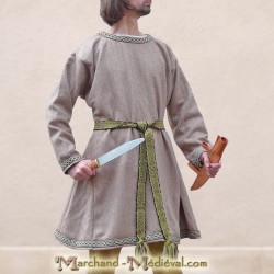Medieval tunic - brown herringbone