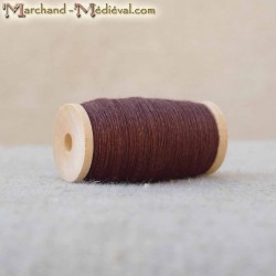 Flax yarn - dark brown