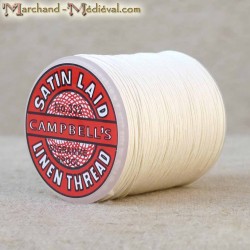 Spool of satin linen thread - Off white
