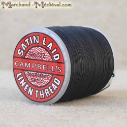 Linen Thread Satin Laid Campbell's #332 - Black