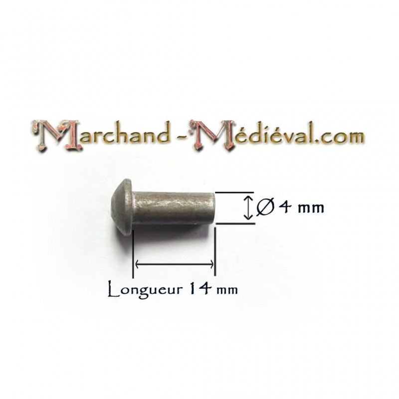 Rivets pour cuir 4mm - Marchand Médiéval