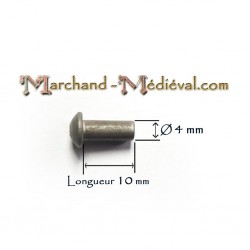 Rivets en acier doux : Ø 4 mm