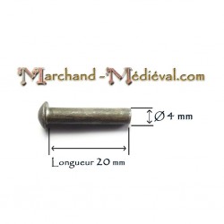 Rivets en acier : Ø 4 mm