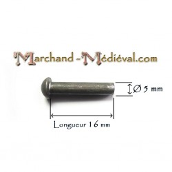 Remaches de acero : 5mm x 16mm