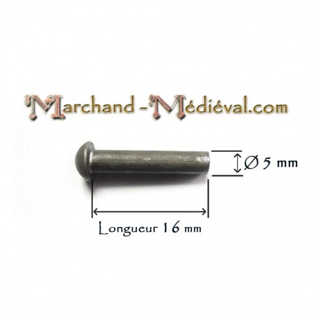 Remaches de acero : 5mm x 16mm