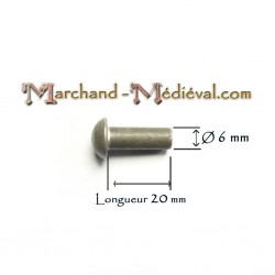 Steel rivet : Ø 6 mm