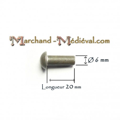 Steel rivet : Ø 6 mm