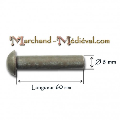 Rivets en acier : Ø 8 mm
