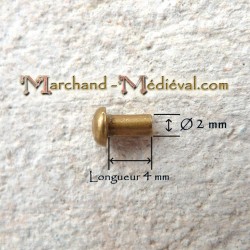 Brass rivets : Ø 2 mm