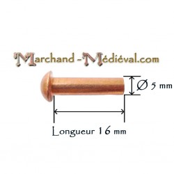 Copper rivets : Ø 5 mm