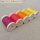 5 linen spools - Fire colour palette