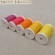 5 linen spools - Fire colour palette