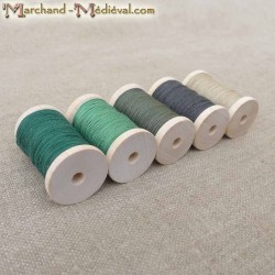 5 linen spools - Green palette