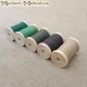 5 linen spools - Green palette