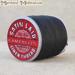  Spool of Satin Laid linen thread #532 - Black 
