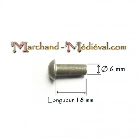 Rivets en acier : Ø 6 mm