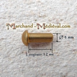 Brass rivets : Ø 4 mm