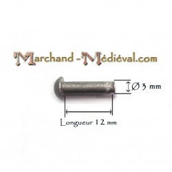 Steel rivet : Ø 3 mm
