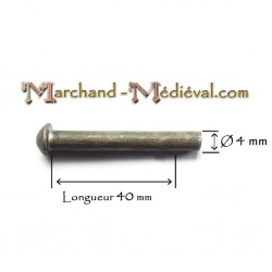 Rivets en acier : Ø 4 mm