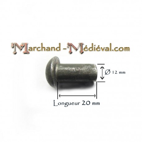 Rivets en acier : Ø 12 mm
