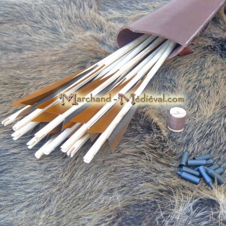 Wooden medieval arrows KIT