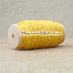 Satin linen thread - Yellow