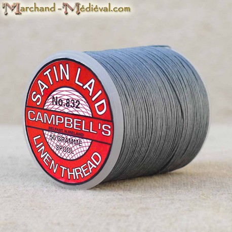 Satin Laid linen thread #832 - Dark grey