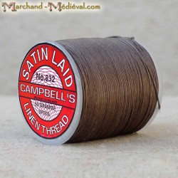 Satin Laid linen thread #832 - Dark brown