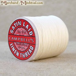 Satin linen thread for leather sewing size #532 - Off white