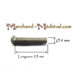 Steel solid rivet : Ø 4 mm