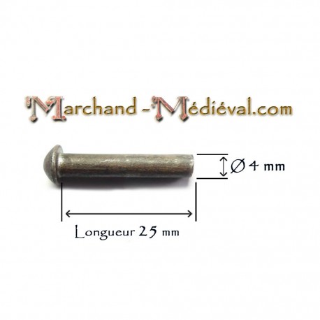 Steel solid rivet : Ø 4 mm