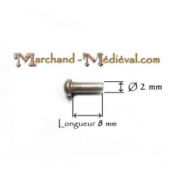 Steel solid rivet : Ø 2mm