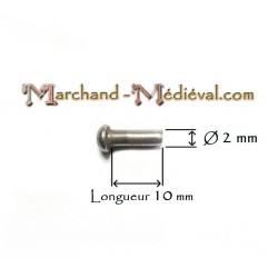 Steel solid rivet : Ø 2mm