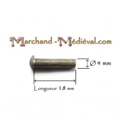 Steel solid rivet : Ø 4 mm