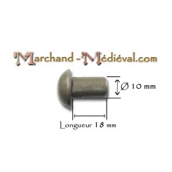 Steel solid rivet : Ø 10 mm