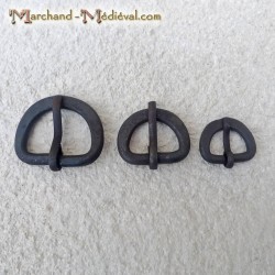 D-shape forged iron buckles - Viking shield