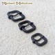 Medieval rectangular forged iron buckles