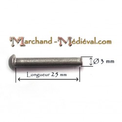 Steel solid rivet : Ø 3 mm