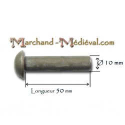 Steel solid rivet : Ø 10 mm