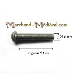 Steel solid rivets : Ø 6 mm