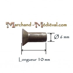 Countersunk head rivet : Ø 6 mm