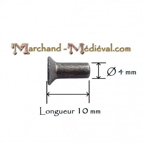 Rivets pour cuir 4mm - Marchand Médiéval