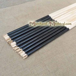 Wooden arrow shafts with self-nock