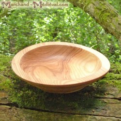 Assiette médiévale en bois de frêne 