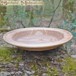 Medieval wood dinner plate - Ash 