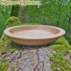 Medieval wood dinner plate - Ash 