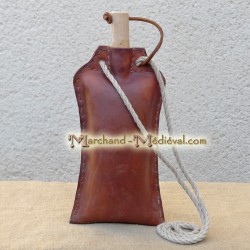 Wasserflasche aus Leder 