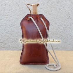 Cantimplora medieval de Cuero 