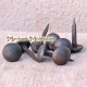 Semi-spherical hand forged nails : 40 mm 