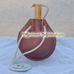 Wasserflasche aus Leder 
